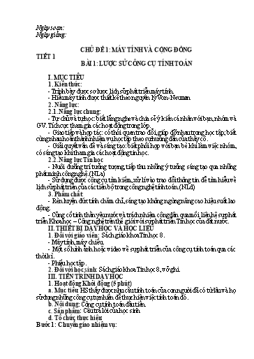 Kế hoạch bài dạy Tin học Lớp 8 Kết Nối Tri Thức cả năm