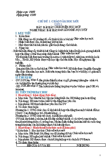 KHBD cả năm Âm nhạc 8 Kết Nối Tri Thức