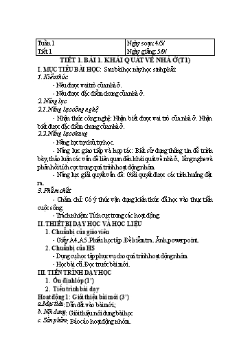 KHBD cả năm Công Nghệ 6 sách Kết Nối Tri Thức