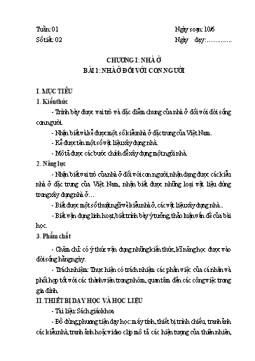 KHBD cả năm Công nghệ Lớp 6 Chân Trời Sáng Tạo