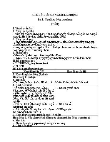 KHBD cả năm môn Đạo đức Lớp 4 Chân trời sáng tạo