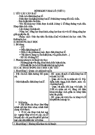 KHBD cả năm môn Kĩ thuật Lớp 5