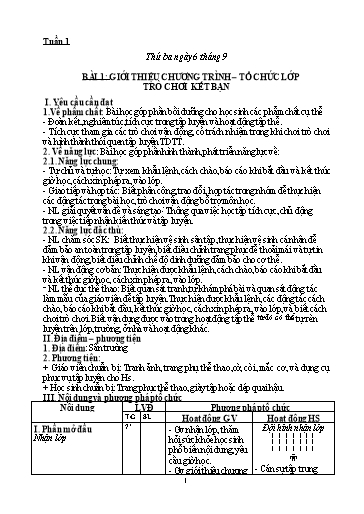 KHBD cả năm Thể dục Lớp 5