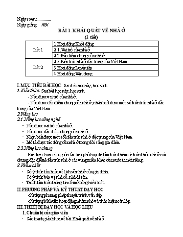 KHBD Công Nghệ Lớp 6 Kết Nối Tri Thức cả năm