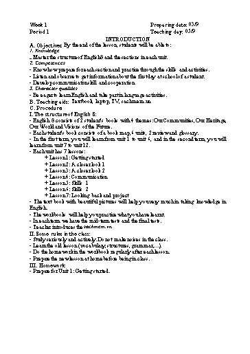 KHBD Tiếng Anh 8 sách Global Success cả năm